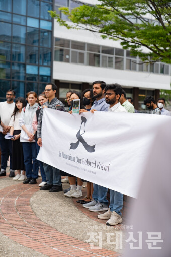 지난달 27일 열린 추모 집회 현장. 사진제공 박라온.