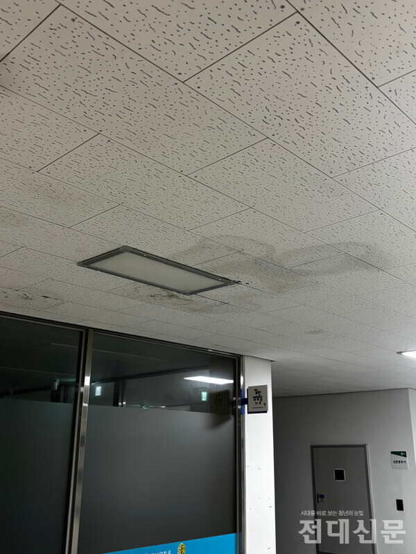 누수가 발생한 제1학생마루 2층 천장.